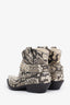 Zimmermann Python Embossed Western Ankle Boots Size 40
