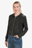 Gimaguas Grey Cotton Cut-Out Shoulder Zip-Up 'Gina' Hoodie Size XS