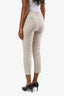 Pantalon Capri Frank & Eileen en mélange de coton crème, taille M