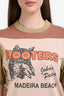 Marine Serre Brown/Multi Printed Upcycled Hooters T-Shirt Size XS