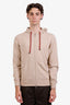 Brunello Cucinelli Beige Cashmere Zip-Up Hoodie Size 50 Mens