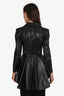 Alexander McQueen Black Lamb Leather Moto Peplum Jacket Size 38