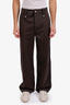 Burberry Brown Cotton Straight Leg Jeans Size M Mens