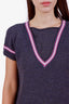 Pre-loved Chanel™ Grey/Pink Cotton Silk Top Size 40