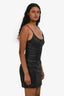 Alexander Wang Black Lambskin Cami Tank Mini Dress Size 6