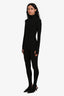 Norma Kamali Black Slim Fit Turtle Catsuit with Footsie Size 36