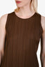 Pleats Please Issey Miyake Brown Sleeveless Dress Size 3
