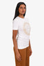 Versace White Cotton Crystal Embellished Medusa Short Sleeve T-Shirt Size 38