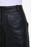 Saint Laurent Black Leather Shorts Size 38
