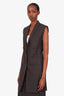 Brunello Cucinelli Grey Wool Monili Bead Vest Size 38