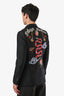 Gucci Black L'Aveugle Par Amour Kingsnake Embroidered Mohair-Wool Jacket Size 48 Mens