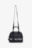Balenciaga Black Calfskin Leather Ville M Top Handle Bag with Strap