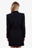 Smythe Black Single Button Blazer Mini Dress Size 2