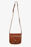 Sezane Brown Leather Roméo Crossbody Bag