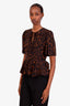Erdem Leopard Print Silk Laliya Top Size 4