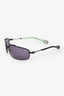 Chrome Hearts 2000S Black/Green Frame Boned Square Sunglasses