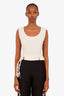 Moschino Couture Cream Sleeveless Scoop Neck Top Size 10