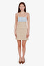 Sandro Blue/Yellow Denim Tweed Mina Chambray Mini Dress Size 36