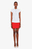 Burberry Red Tartan Trim Swimsuit Cover-Up Skirt Size XL