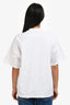 Jil Sander White Cotton Logo Graphic T-Shirt Size XS