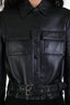 Maje Black Lambskin Leather Jacket Size 36