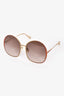 Chloe Metallic Red/Gold '14S' Sunglasses