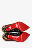 Christian Louboutin Black Leather Gold Spike 'Aimantaclou' Heels Size 36