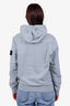 Stone Island Blue Compass Patch Hoodie Size M
