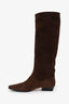 Staud Brown Suede Wally Knee-High Boots Size 40