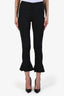 Isabel Marant Black Cotton Fitted Flared Pants Size 36