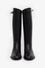 Hermès Black Leather Kelly Buckle Jumping Boot Size 38