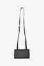 Brunello Cucinelli Grey Leather Felt Buckle Detail Crossbody Bag