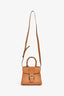 Delvaux Brown Leather Mini Brilliant GHW Top Handle with Strap