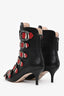 Gucci Black Leather Dionysus Accent Leather Ankle Boots Size 36.5