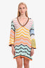 Missoni Mare Yellow/Green Printed Sheer Cover Up Dress Est Size 46