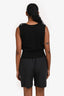 Nina Ricci Black Silk Blend Knit Tulle Top Size S