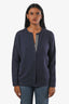 Pull en V en cachemire gris anthracite orné de perles, Brunello Cucinelli, taille S