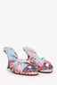 Christian Louboutin Multicolour Floral Satin Mules Size 37