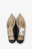 Valentino Black Leather Pointed Toe Flats Size 37.5