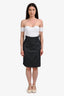 Stella McCartney Navy Cotton with Wool Pencil Skirt Size 40