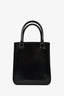 Prada Black Leather Small Double Handle Tote with Strap