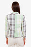 Thom Browne Green/White Plaid Print Blazer Size 40
