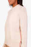 The Row Cream Cashmere Red Thread Detail Sweater Size S