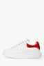 Alexander McQueen White Leather Crystal Embellished Sneakers Size 38