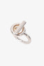 Hermès Sterling Silver Medium Bague Echappée Ring Size 52