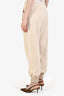 Loewe Cream Cotton Blend Terry Leather Trim Sweatpants Size XS