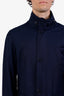 Tombolini Navy Wool Zip Up Jacket Size 50 Mens
