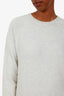 Brunello Cucinelli Grey Cashmere Wool Blend Crew Neck Sweater Estimated Size XS