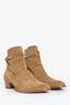 Saint Laurent Beige Suede Buckle 'Wyatt Jodhpur' Ankle Boot Size 43 Mens