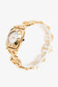 Gucci Gold Tone Stainless Steel 6400 Series 22 MM Quartz Mother of Pearl Dial Watch